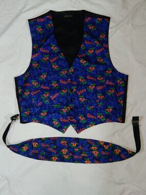 Merge Left XL Florida Gators UF Tuxedo Vest and Cumberbund